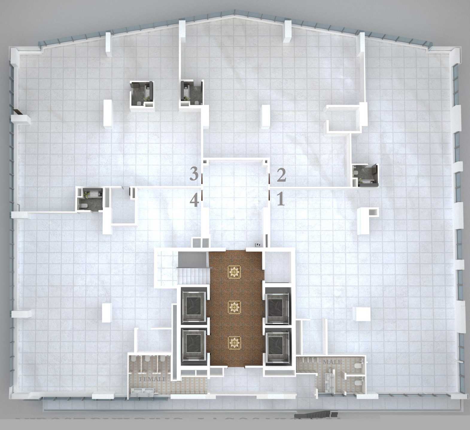 Option 10 (Office 1, 2, 3 & 4 - Without Furniture)