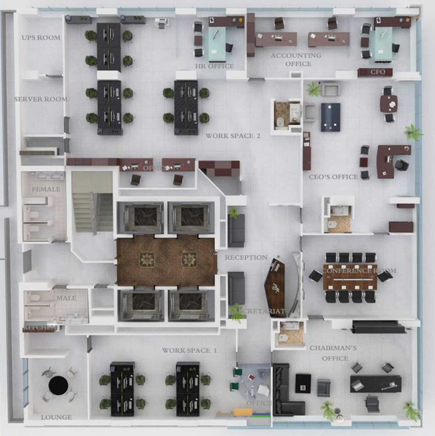Option 10 (One Office - With Furniture)