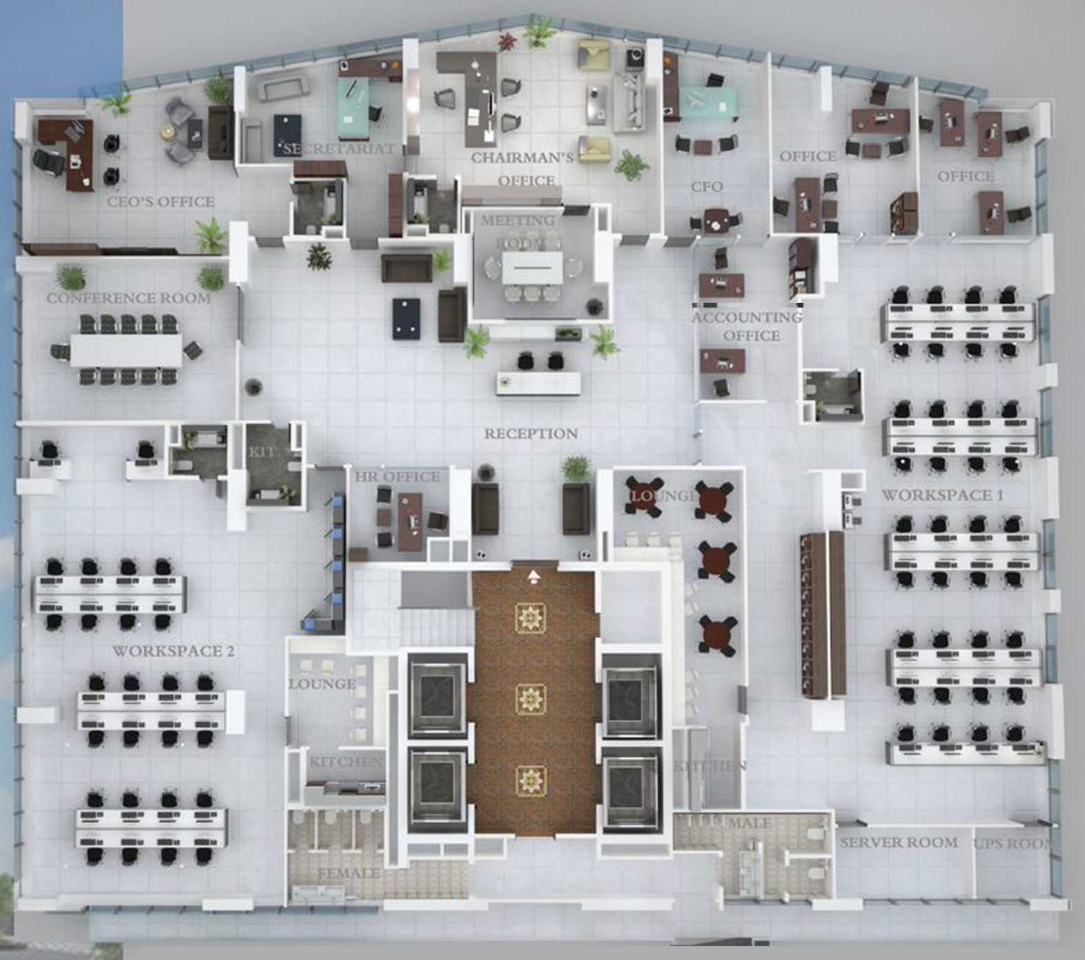 Option 11 (One Office - With Furniture)