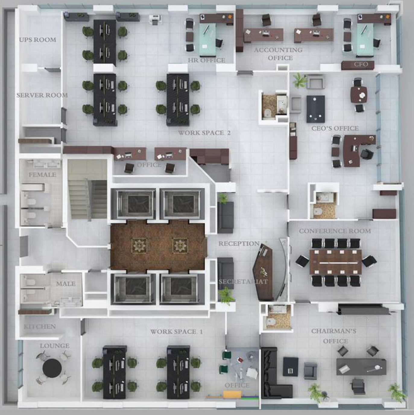Option 8 (One Office - With Furniture)
